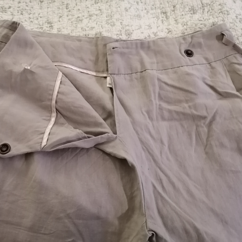 Oxmo 100% Linen pants in Light Gray with an original triangular front Xl - Picture 5 of 16